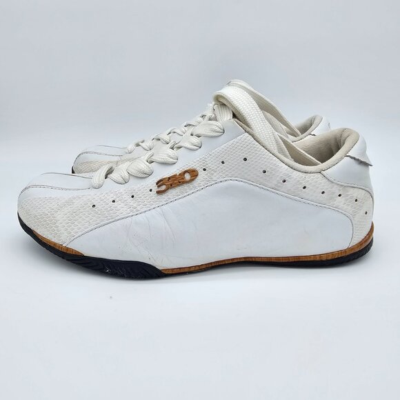 310 Motoring Monterey Model Sneaker White Leather White Snake Print Men's Size 9 - Picture 4 of 13